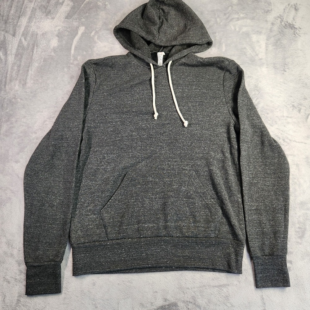Alternative Earthleisure Eco-Fleece Hoodie Charcoal Gray Medium M Soft